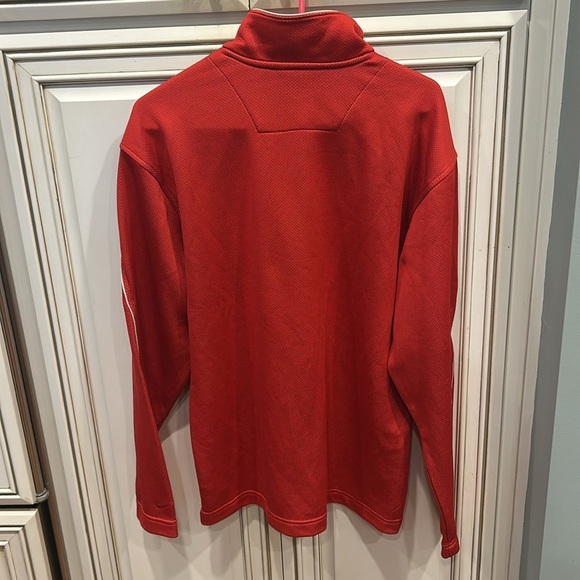 🌿Nike Golf men’s 3/4 zip pullover, size L, red🌿 - Picture 3 of 4